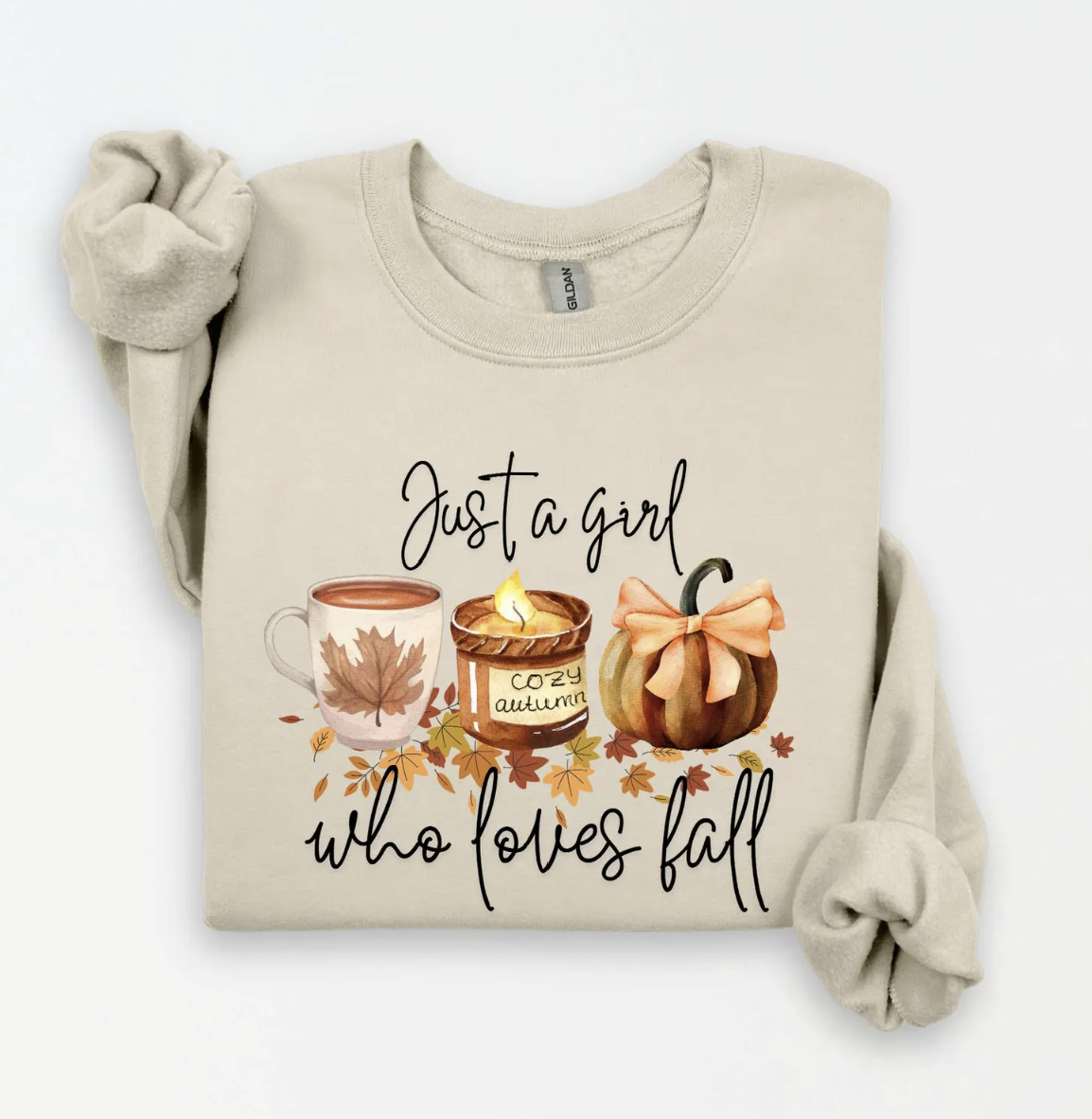 Just a girl who loves fall cozy Sweatshirt